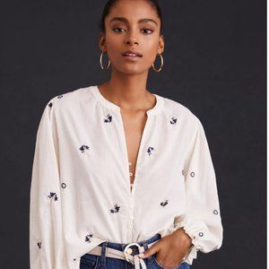 New! Velvet by Graham and Spencer embroidered blouse